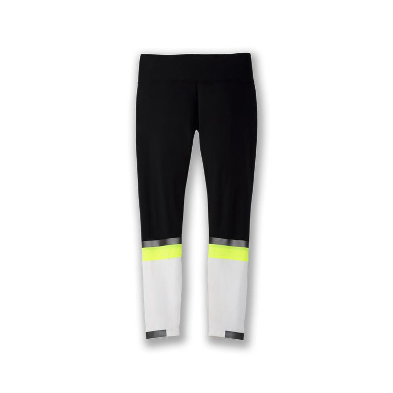 Brooks Carbonite 7/8 Tight Running Leggings - Women's - Luminosity/Black/Grey (76930-NMLT)